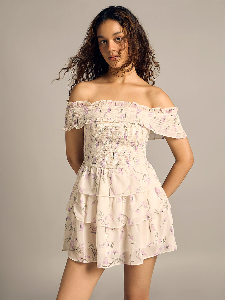 Off-Shoulder Mini Dress