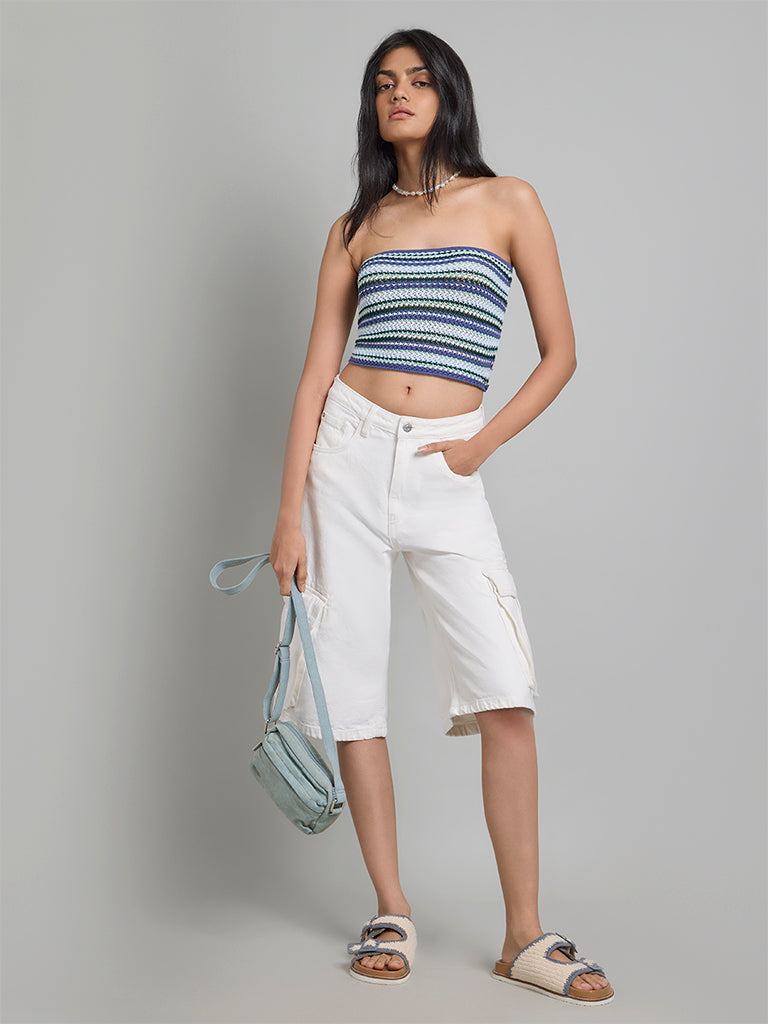 Striped Knit Tube Top