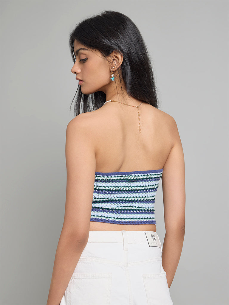 Striped Knit Tube Top