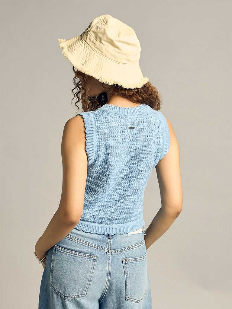 Crochet-Knit Top