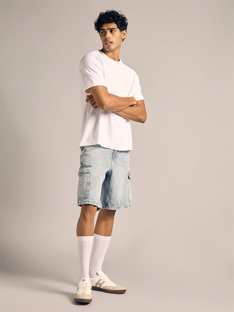 Denim Cargo Shorts