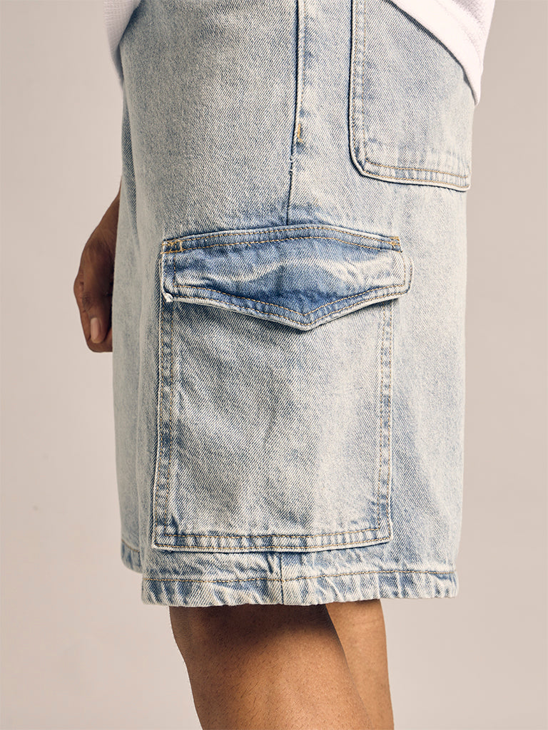 Denim Cargo Shorts