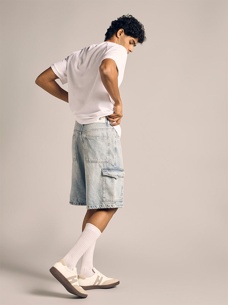 Denim Cargo Shorts
