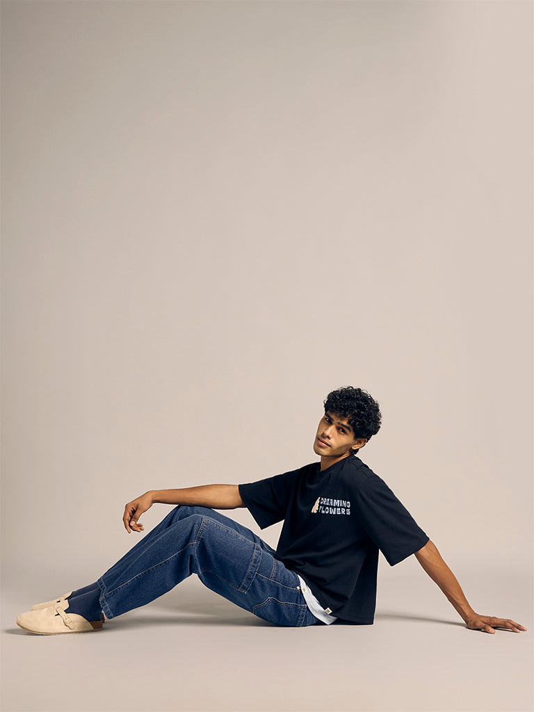 Straight Fit Cargo Jeans