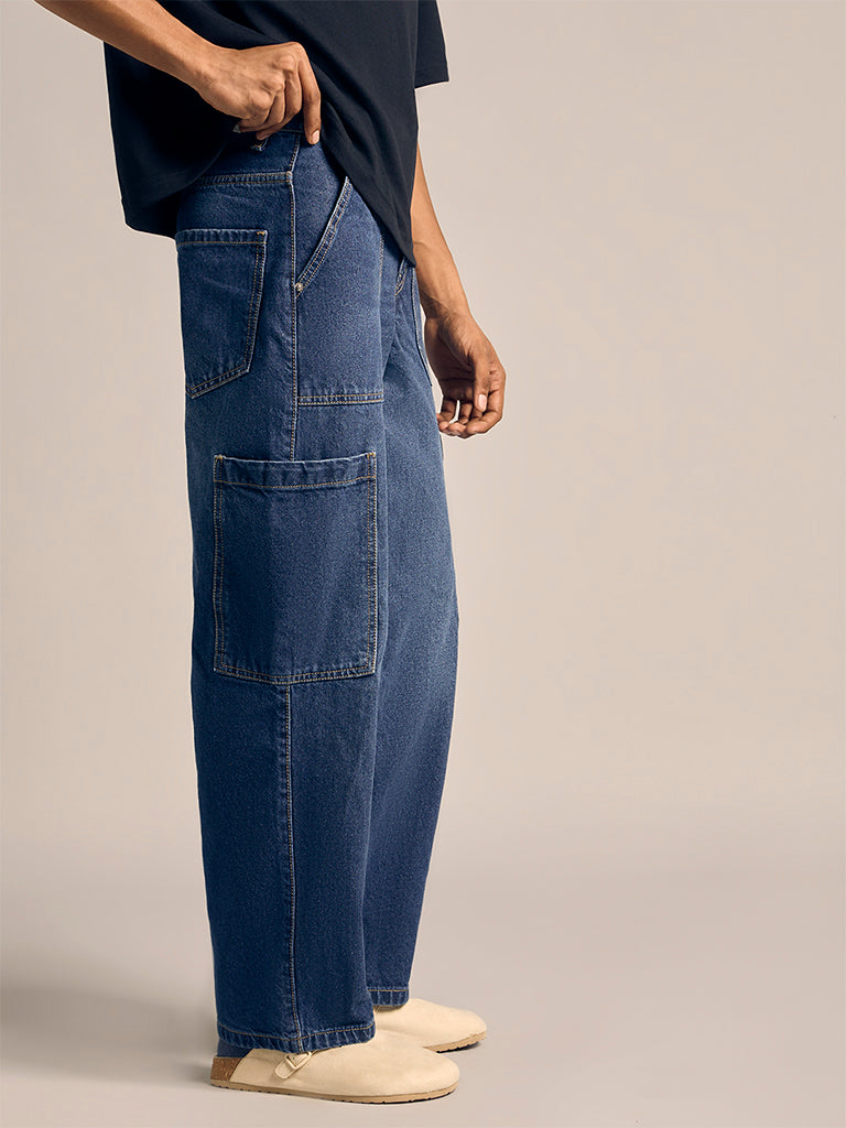 Straight Fit Cargo Jeans