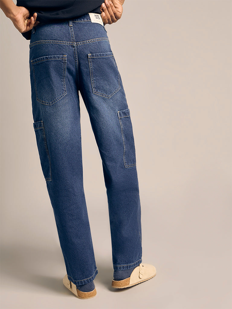 Straight Fit Cargo Jeans