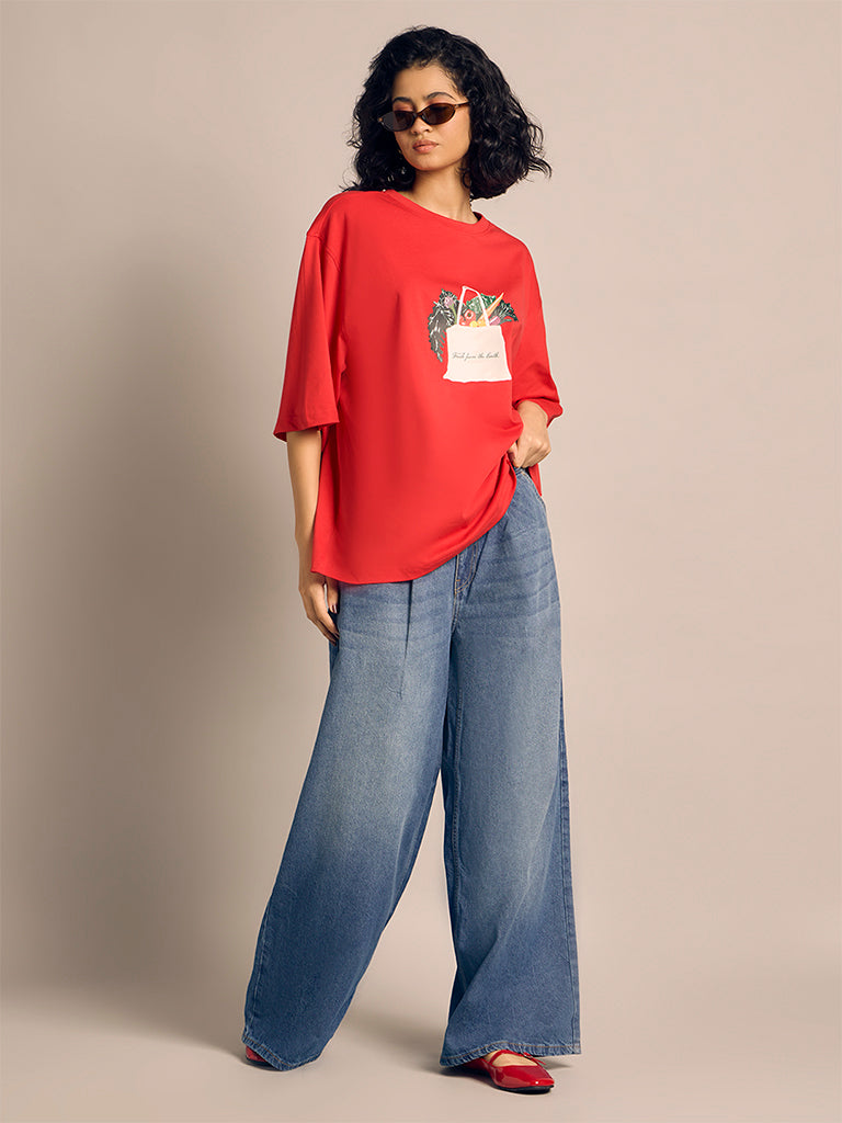 Oversized Graphic Print T-Shirt