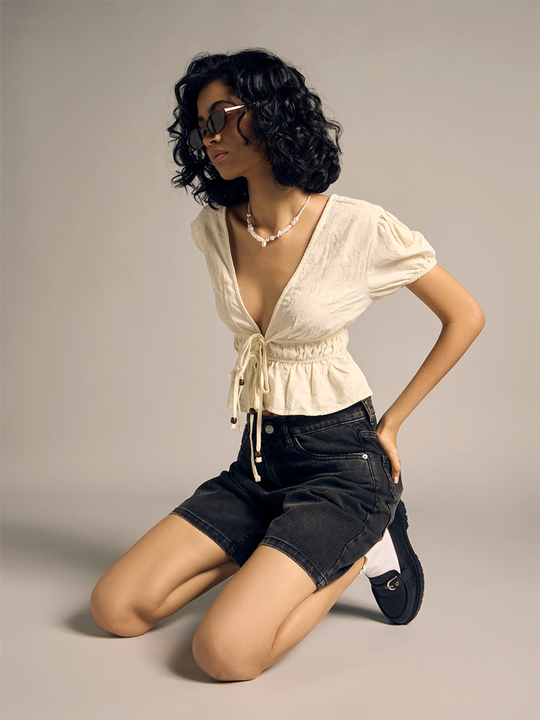 Tie-Up Detail Crop Top