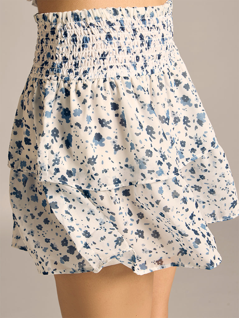 Printed Smocked Top