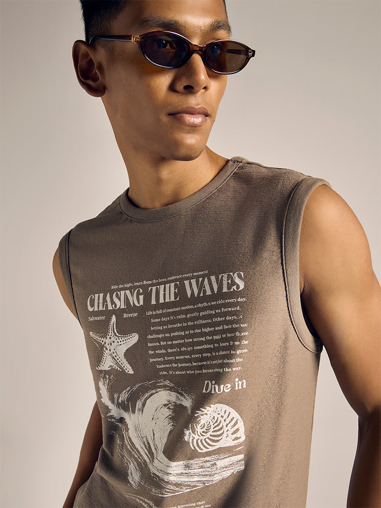 Graphic Printed Vest