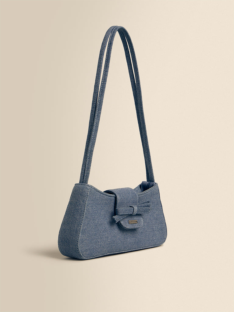 Flap Shoulder Bag- Dark Indigo