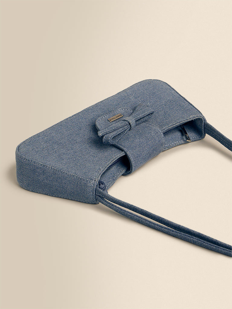 Flap Shoulder Bag- Dark Indigo