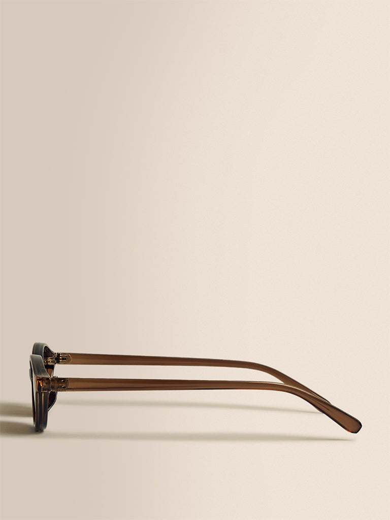 Oval Sunglasses- Brown