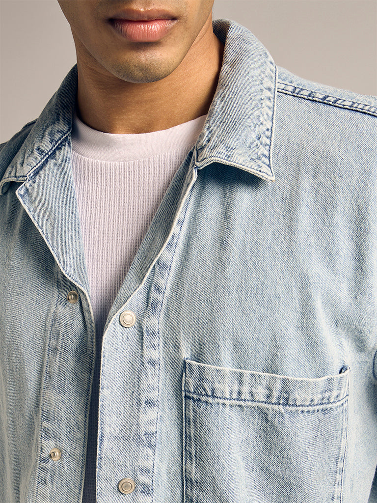 Denim Relaxed-Fit Shirt