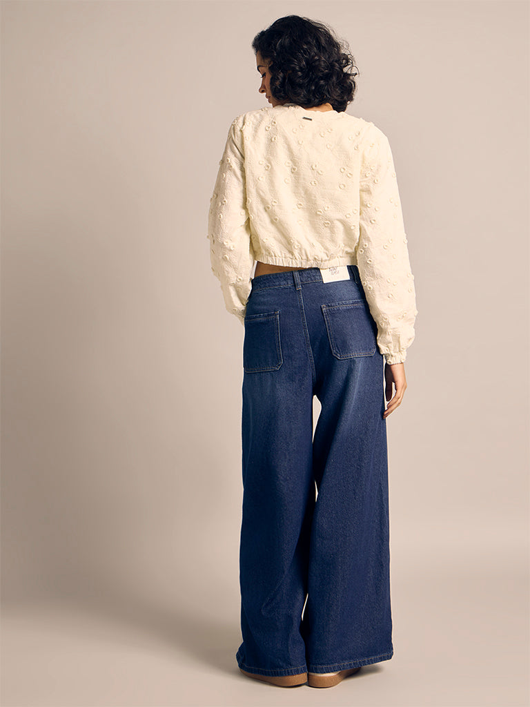 Wide-Leg Utility Jeans