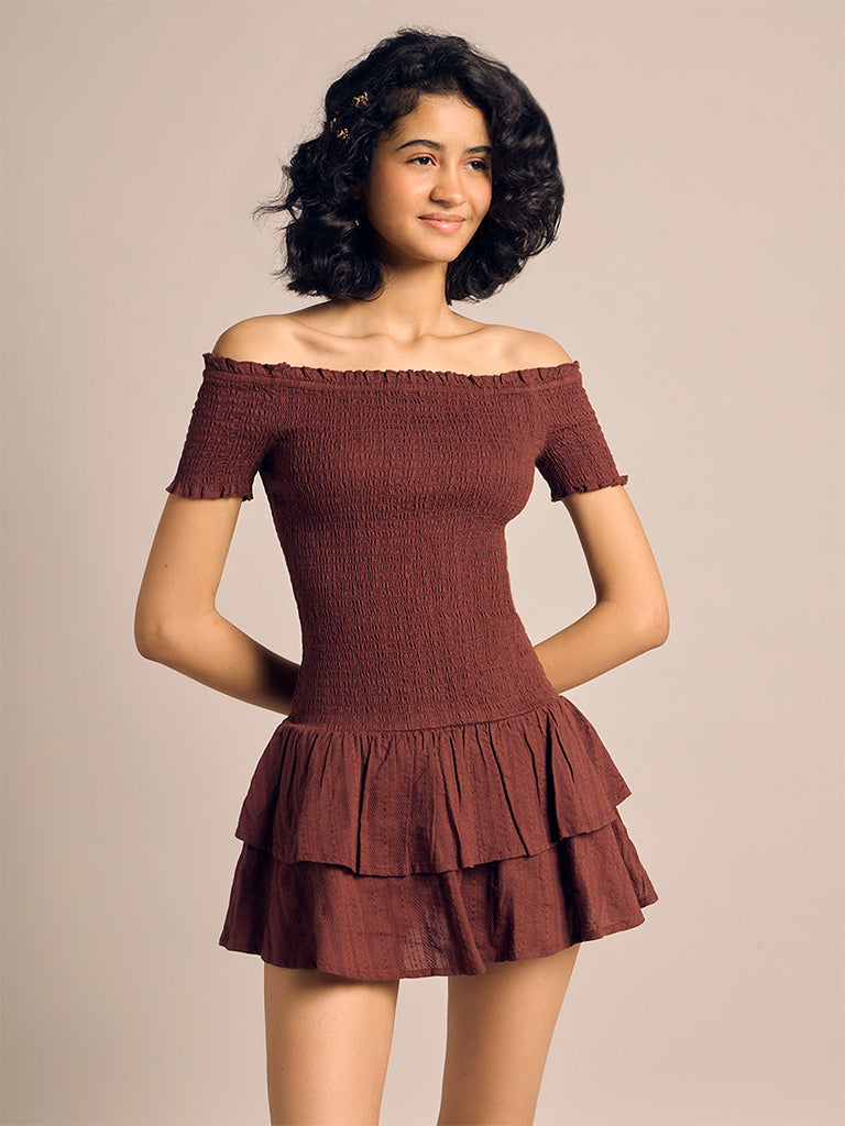 Smocked Mini Dress