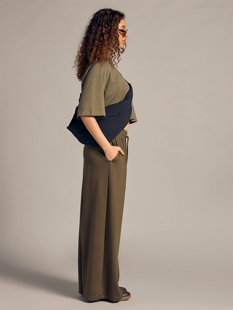 Wide-Leg Track Pants