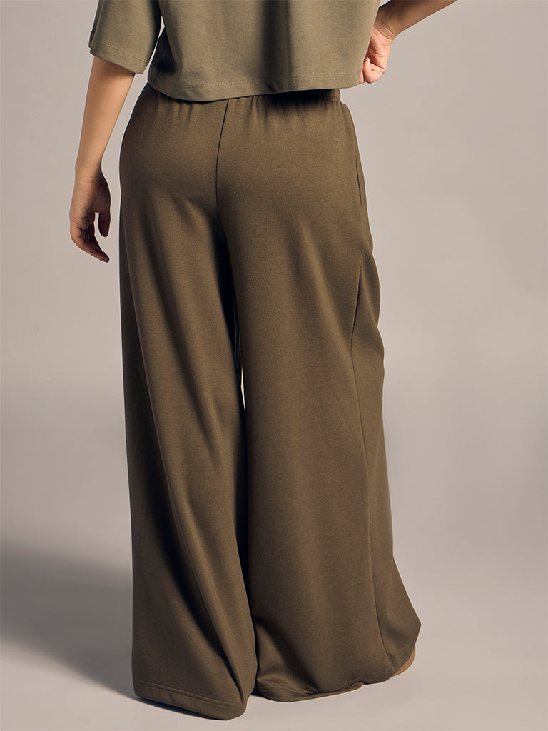 Wide-Leg Track Pants