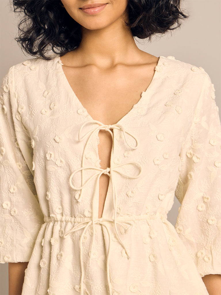 Embroidered Mini Dress