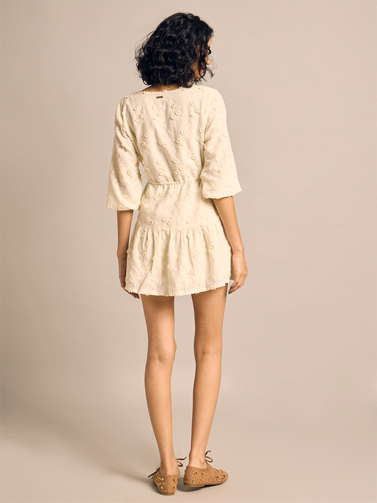 Embroidered Mini Dress