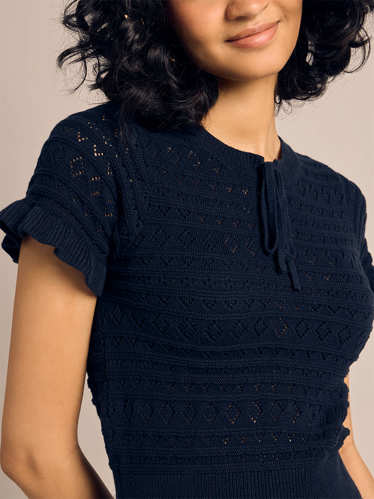 Pointelle Cropped Top