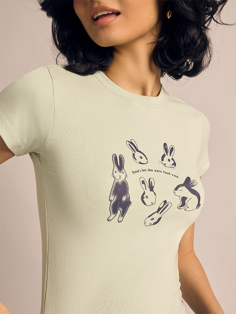 Printed Fitted T-Shirt