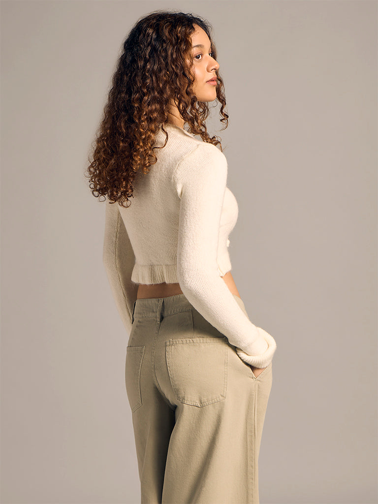 Knit-Textured Cardigan