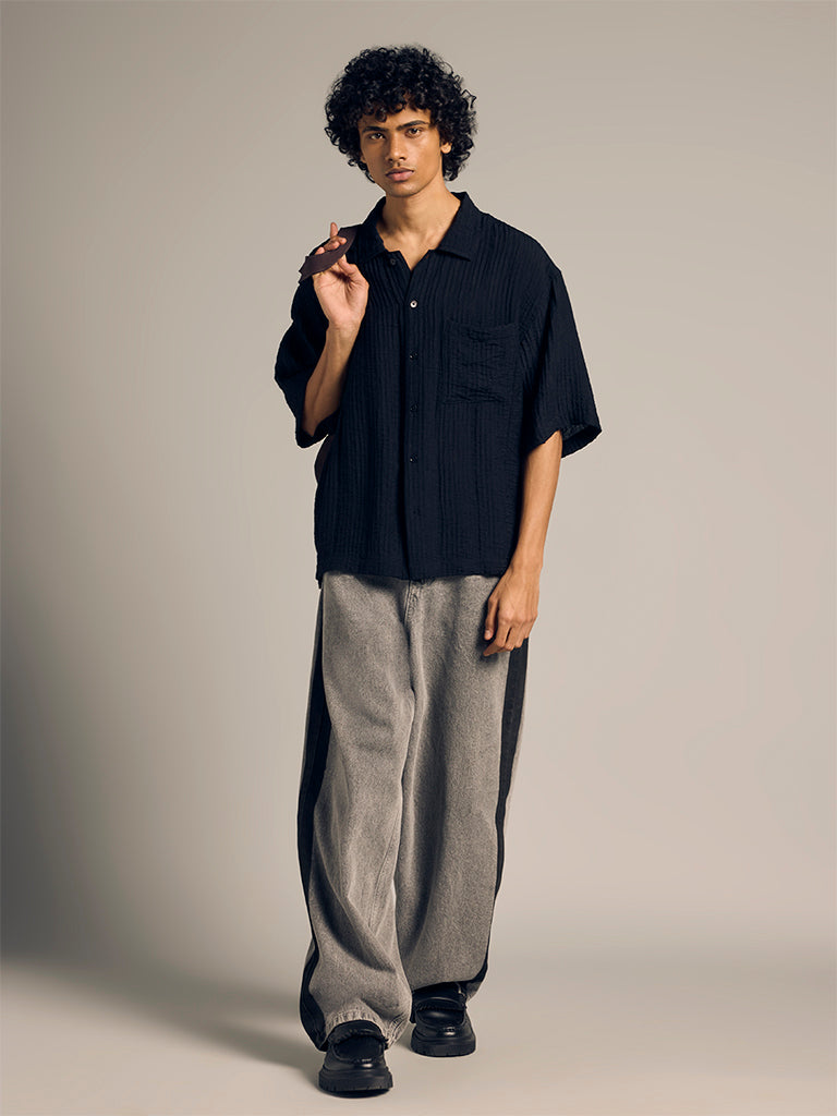 Boxy-Fit Textured Shirt