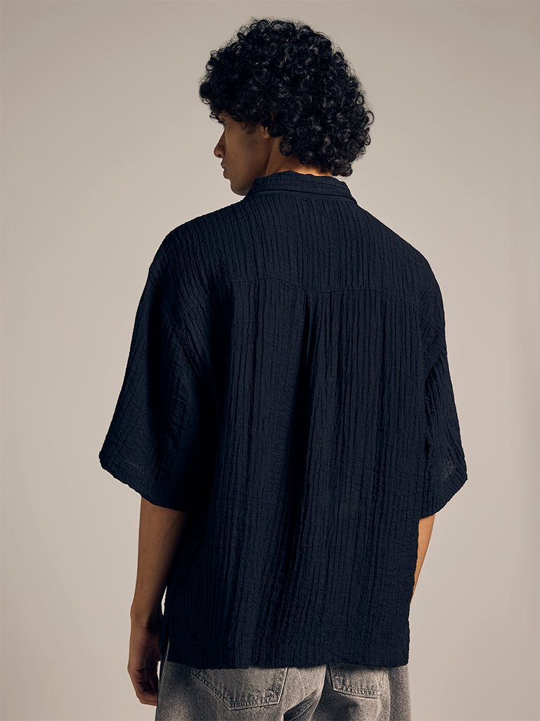 Boxy-Fit Textured Shirt