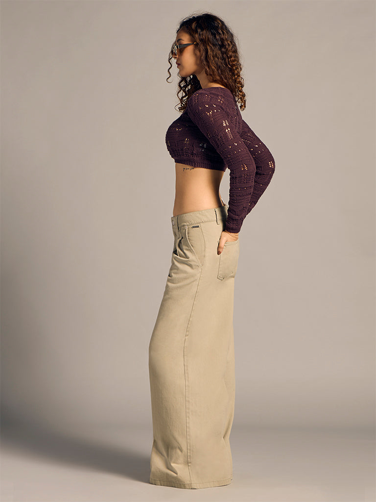 Knitted Cropped Sweater
