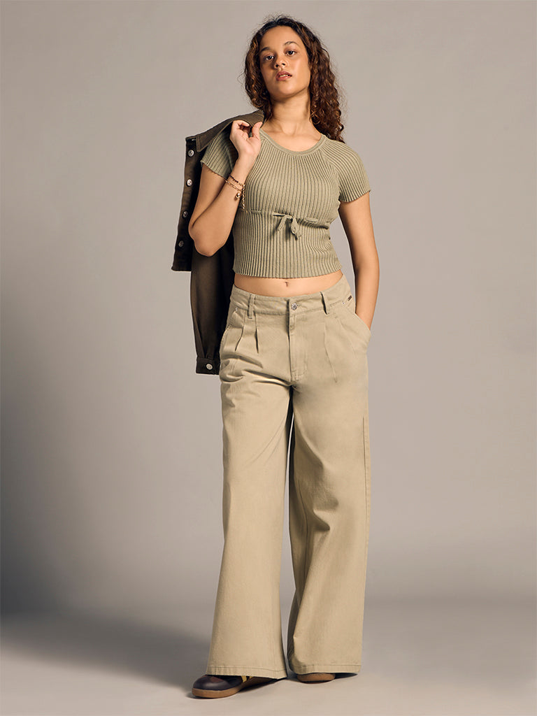 Ribbed-Textured Top