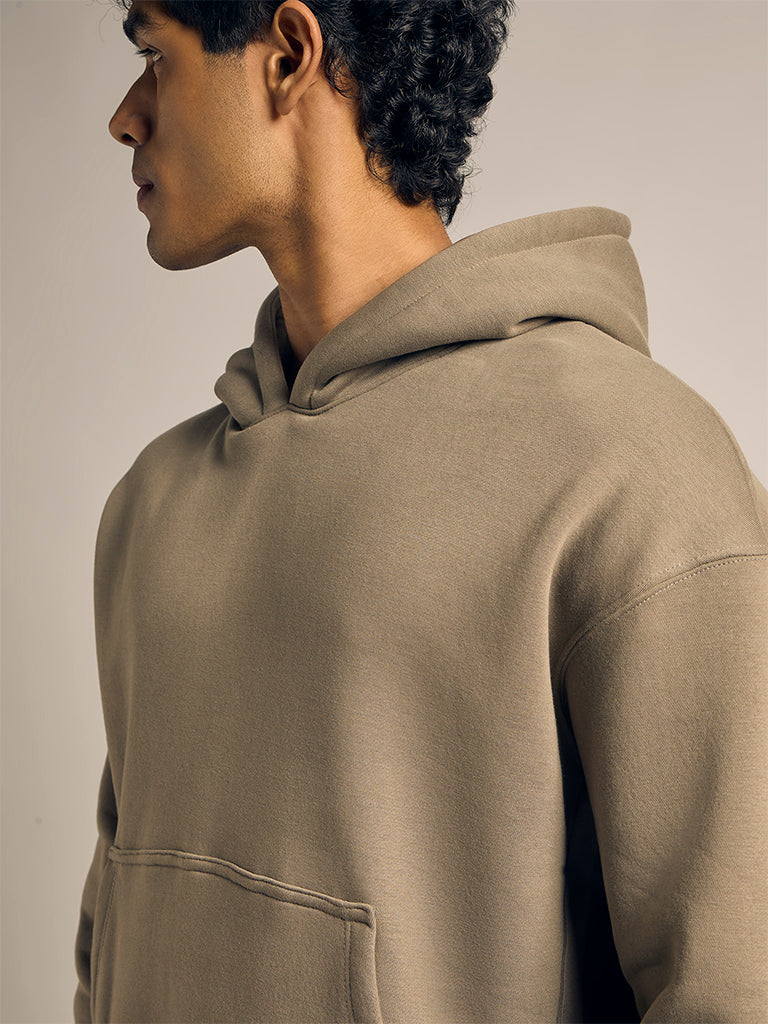 Boxy-Fit Solid Hoodie