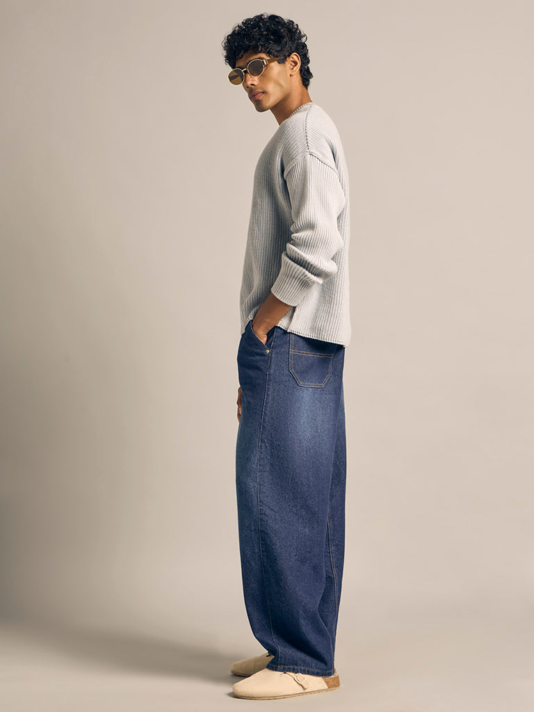 Boxy-Fit Knitted Sweater