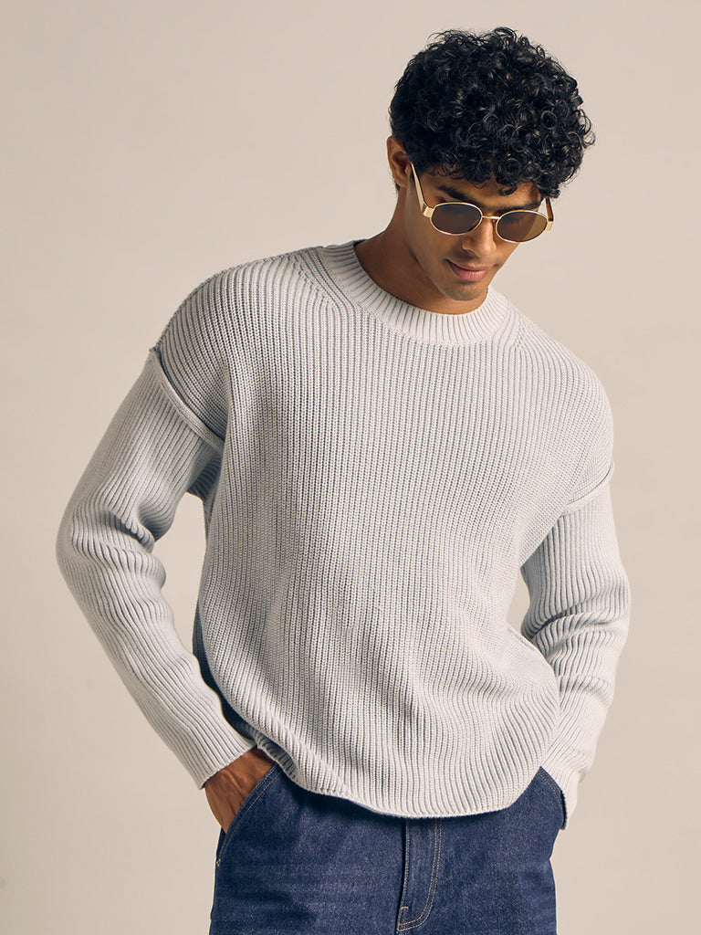 Boxy-Fit Knitted Sweater