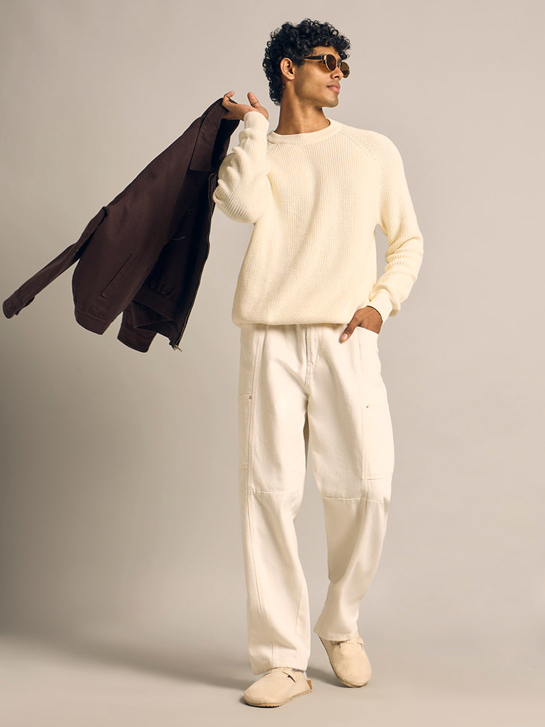 Boxy-Fit Knitted Sweater