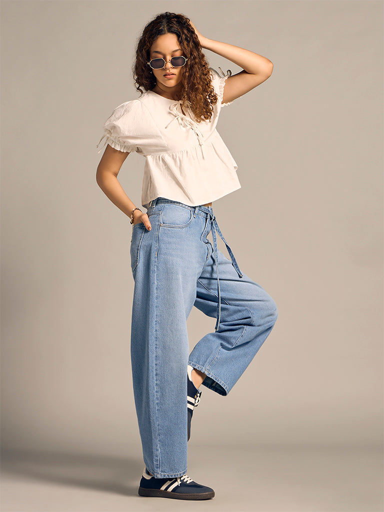 Faded Jeans with Belt