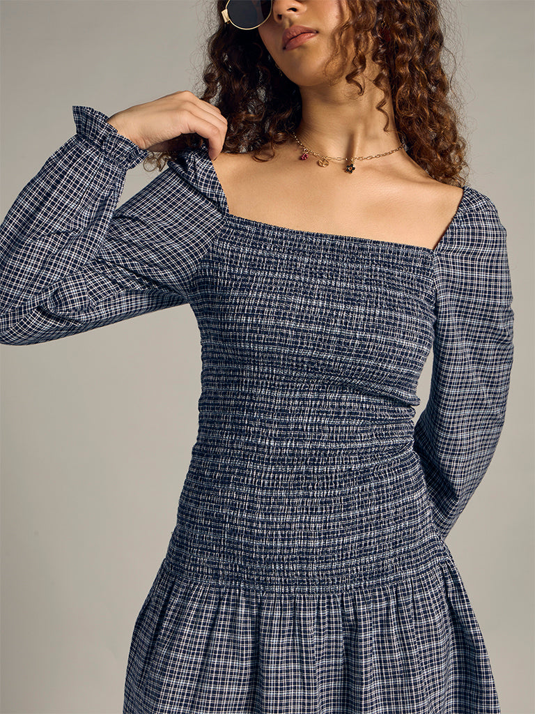 Check Mini Dress