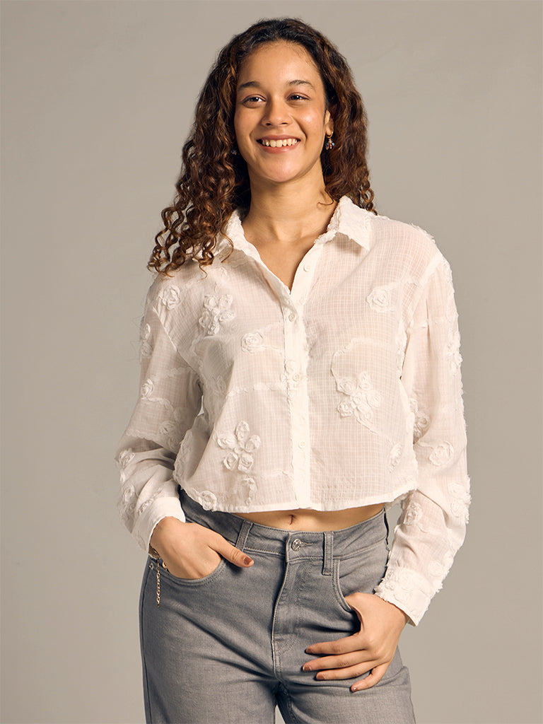 Floral Cropped Shirt