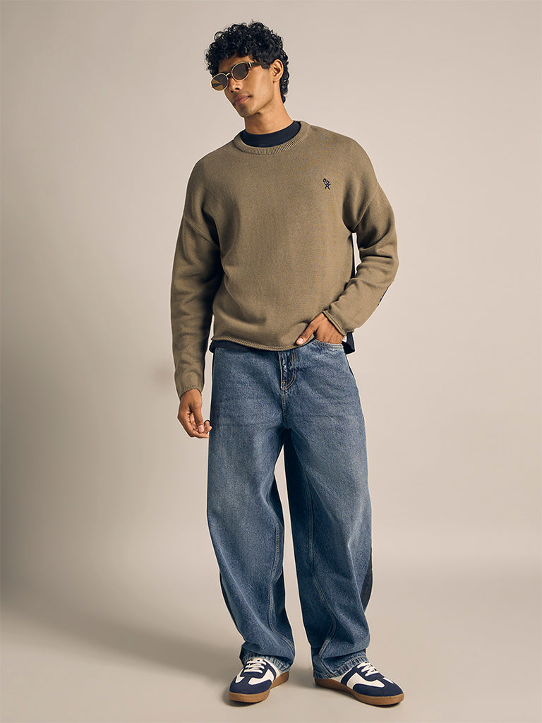 Knit-Textured Sweater