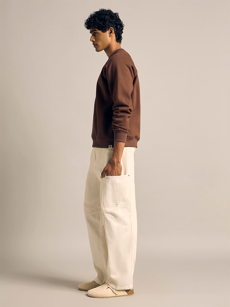 Boxy-Fit Solid Sweatshirt