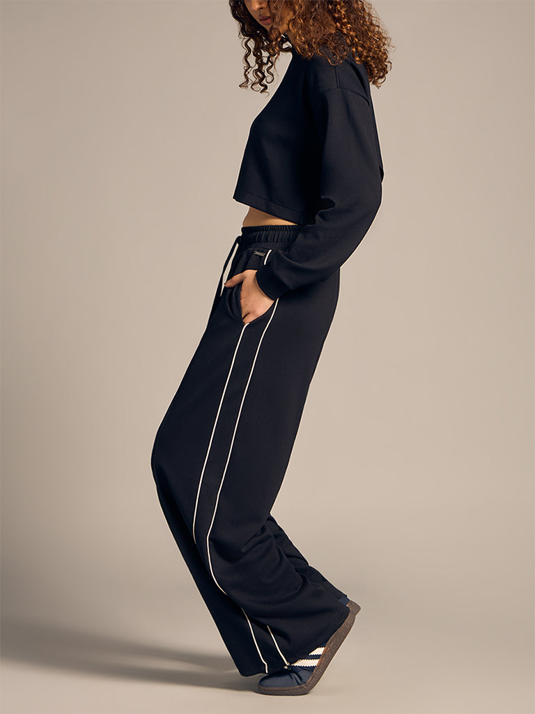 Wide-Leg Track Pants