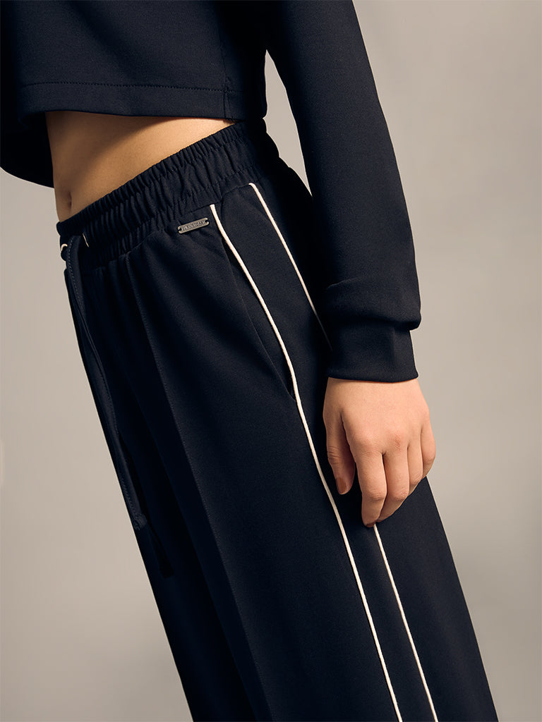 Wide-Leg Track Pants