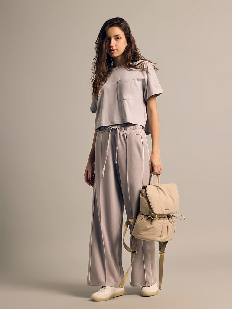 Wide-Leg Track Pants