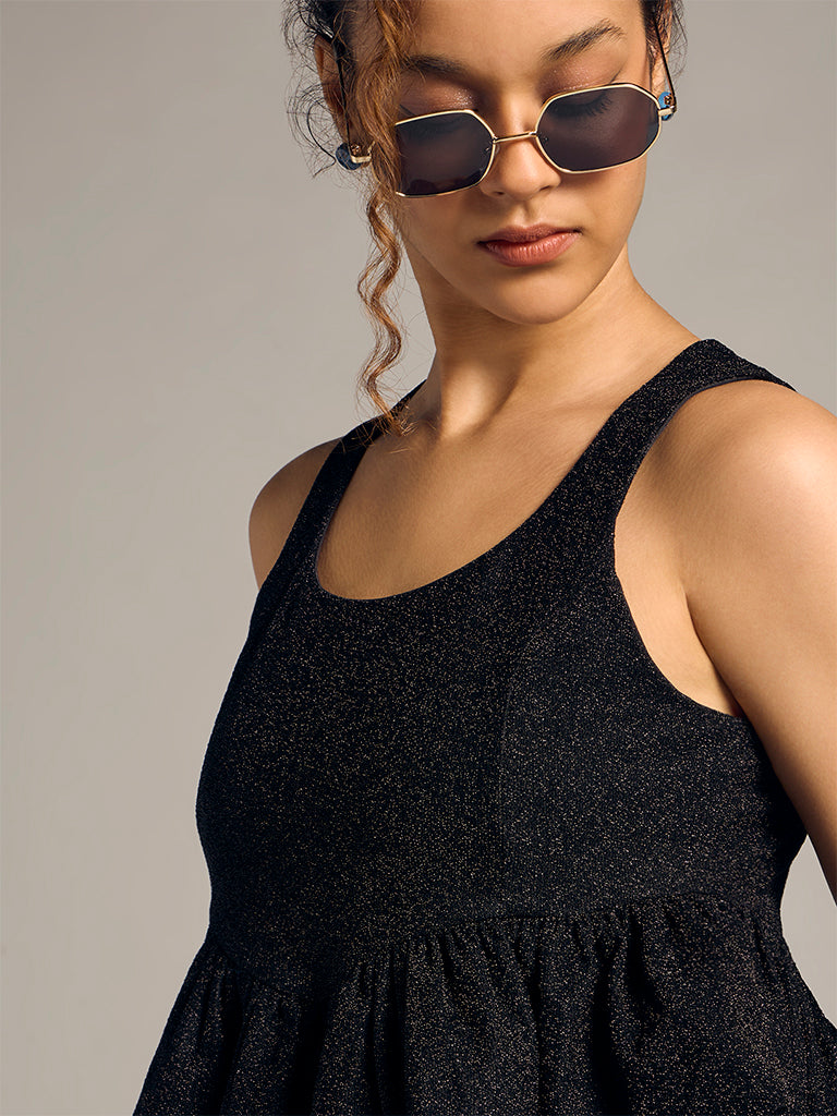 Peplum Shimmer Top