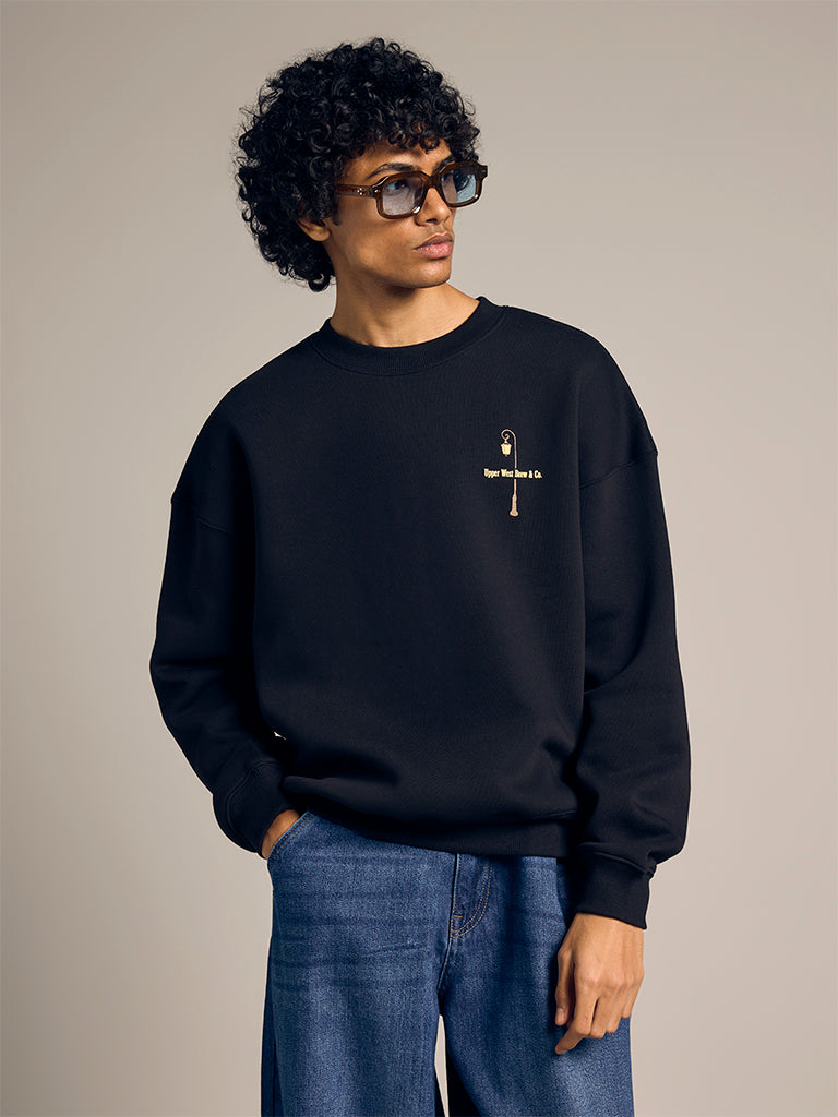 Boxy-Fit Printed Sweatshirt