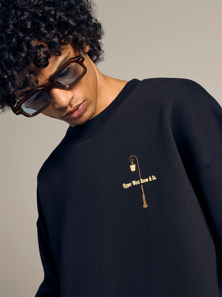 Boxy-Fit Printed Sweatshirt