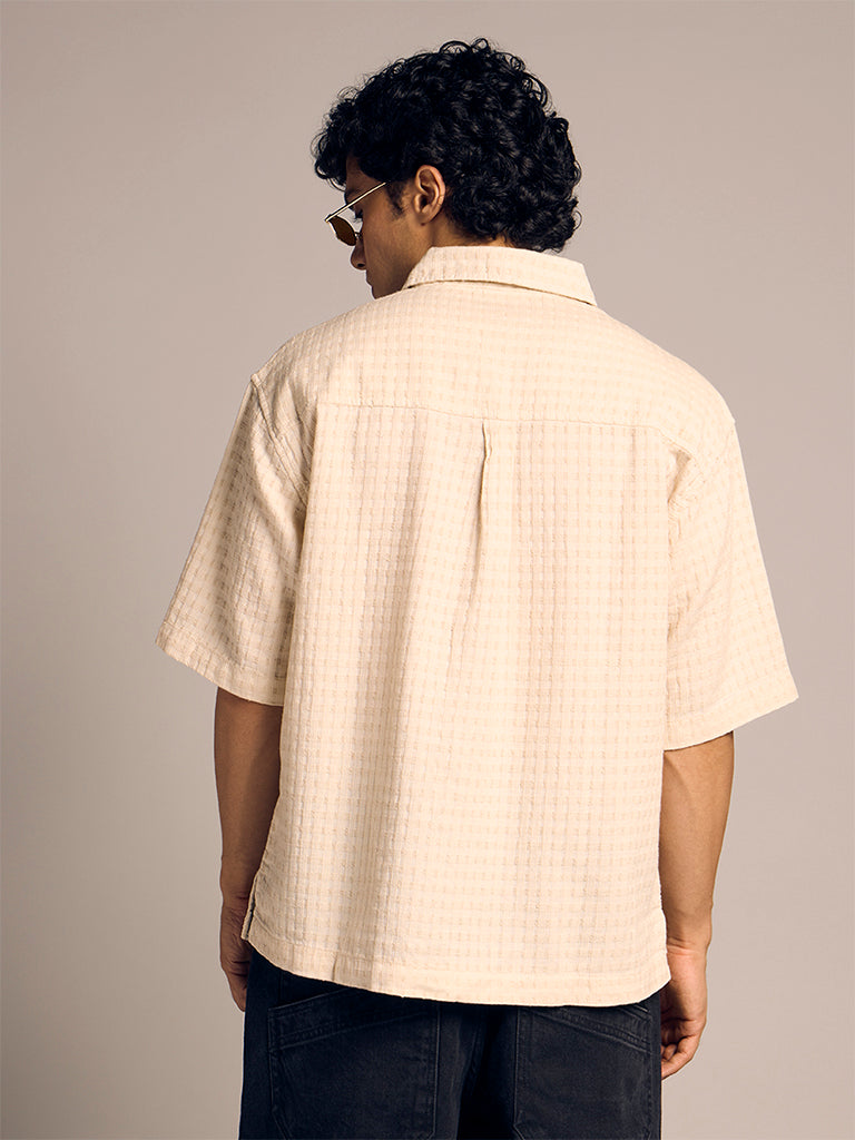 Boxy-Fit Jacquard Shirt