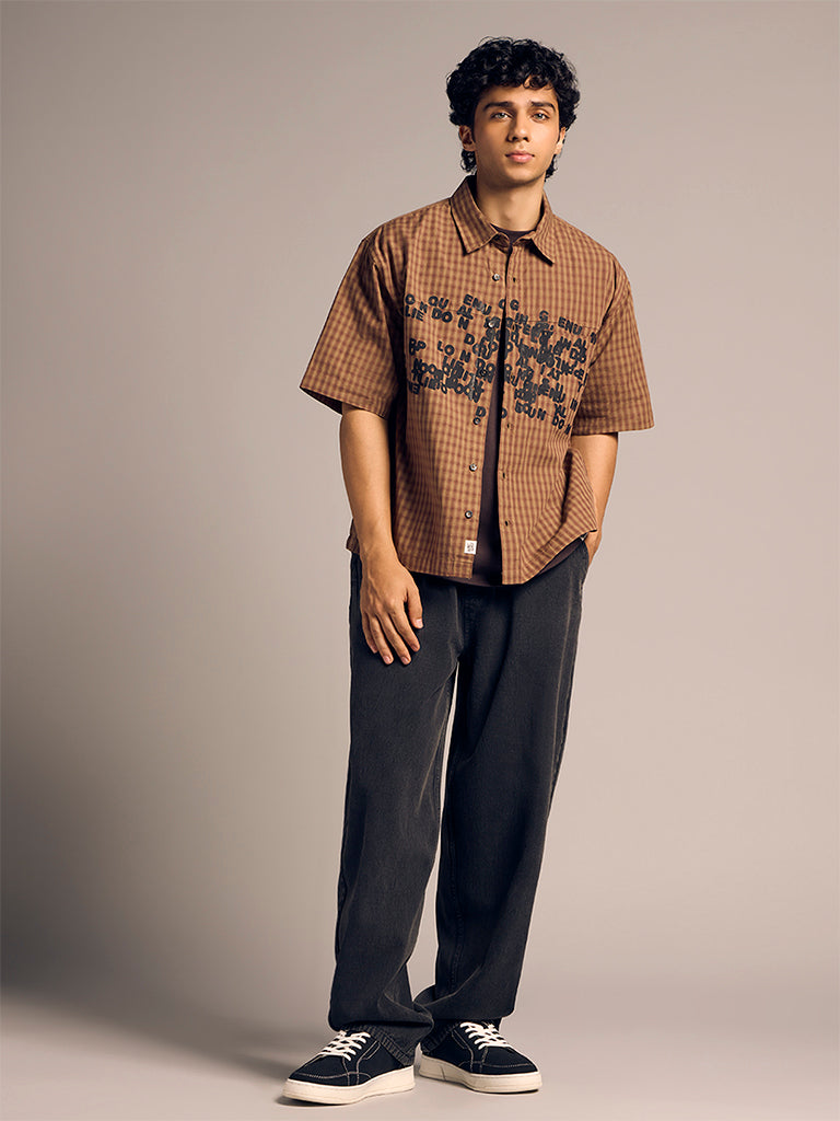Boxy-Fit Check Shirt
