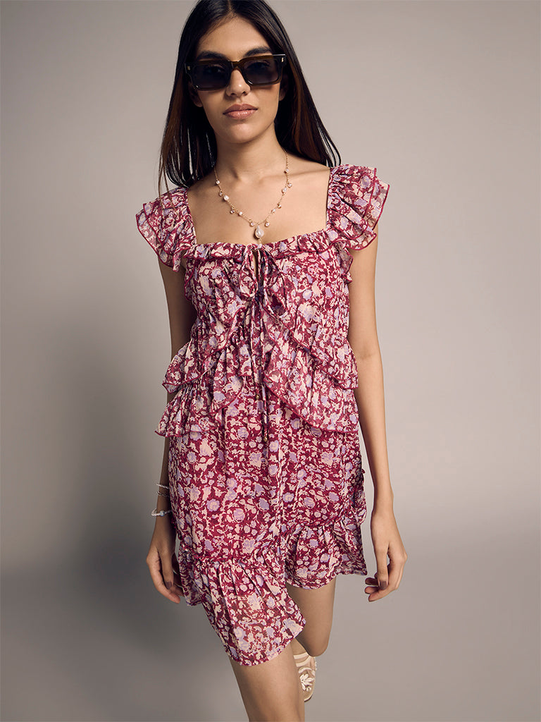 Printed Mini Dress