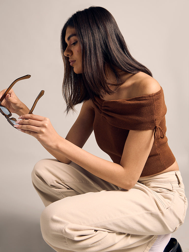 Fitted Off-Shoulder Top
